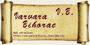 Varvara Bihorac vizit kartica
